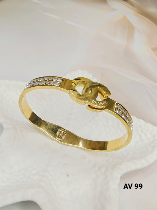 22k Gold Plated - Chanel Inspired  Bracelet