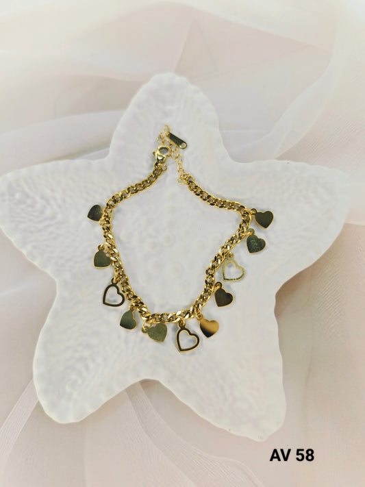 Heart Charm Bracelet