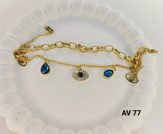 Evil Eye Blue Stone Bracelet
