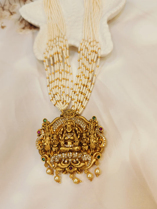 Micro Gold Plated Lakshmi Short Haram