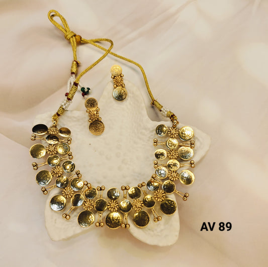 22k Gold Inspired -Lakshmi Coin Necklace
