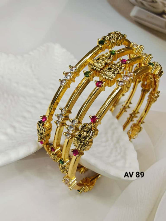 Lakshmi Multi Stone Set of 4 bangles