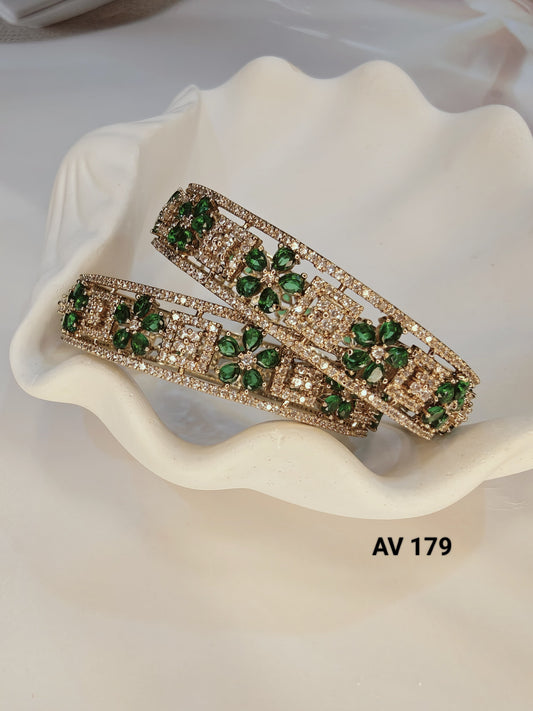 Emerald Green AD Bangles