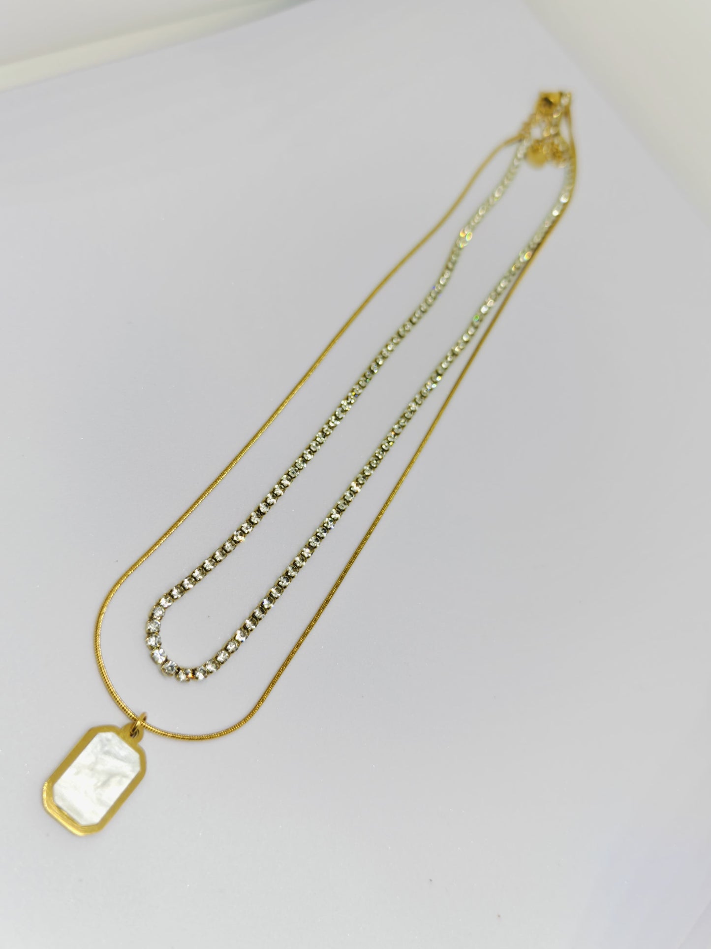 18k Gold Plated Double Layer Necklace