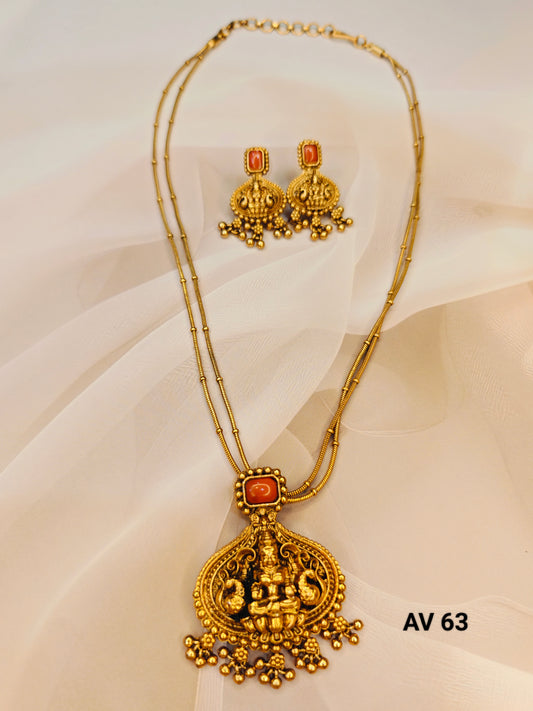 Antique Laxmi Invisible Necklace