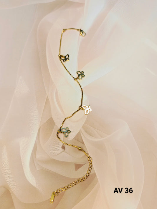 Trendy Butterfly Charms Anklet