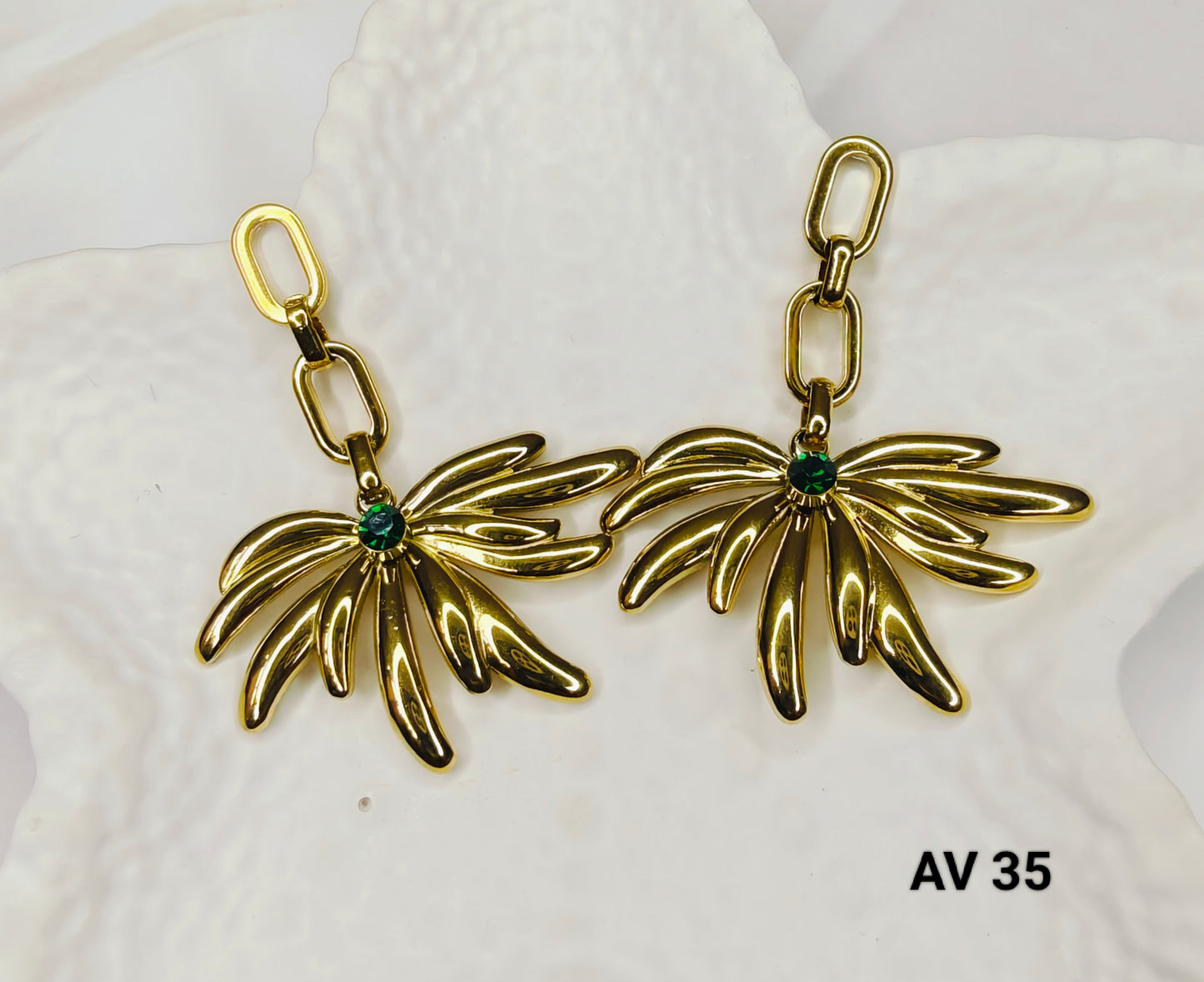 Western Green Stone Earrings