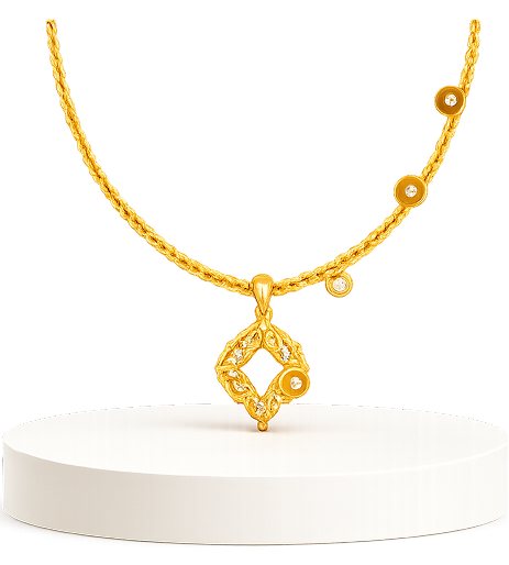 Gold jewellery necklace