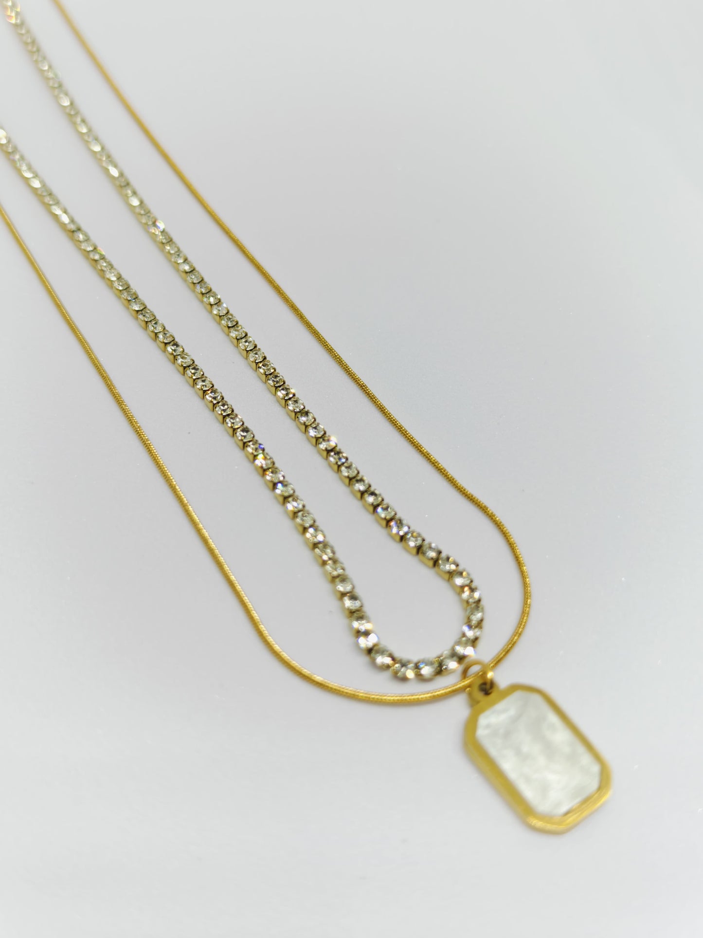 18k Gold Plated Double Layer Necklace
