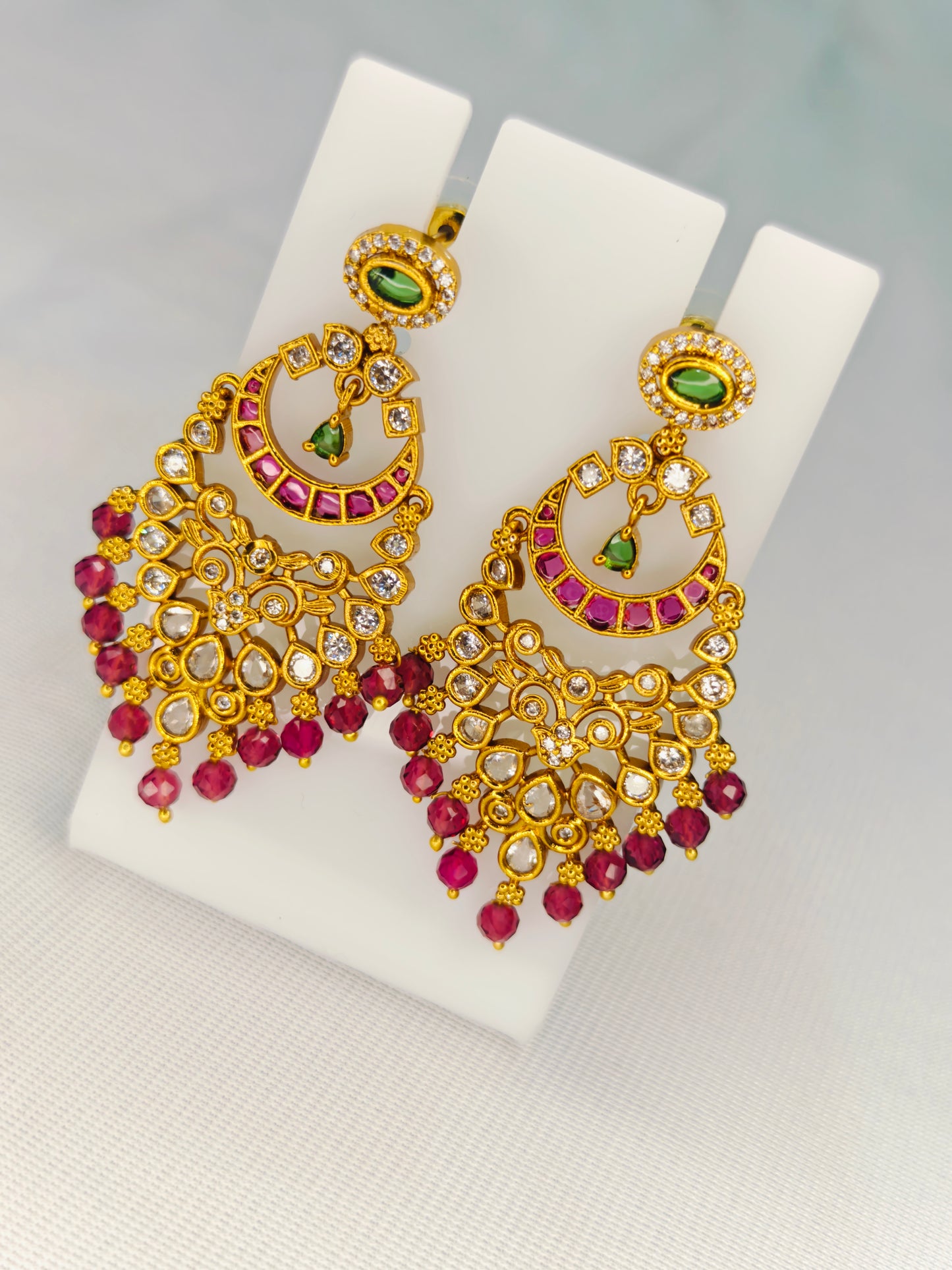 Premium Kundan Chand Bali Earrings