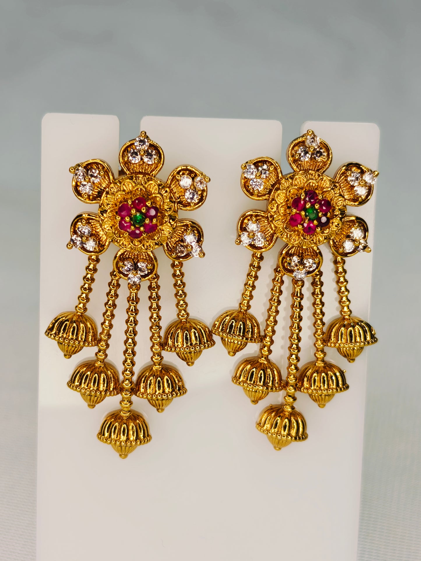 Antique Floral Kashmiri Earrings