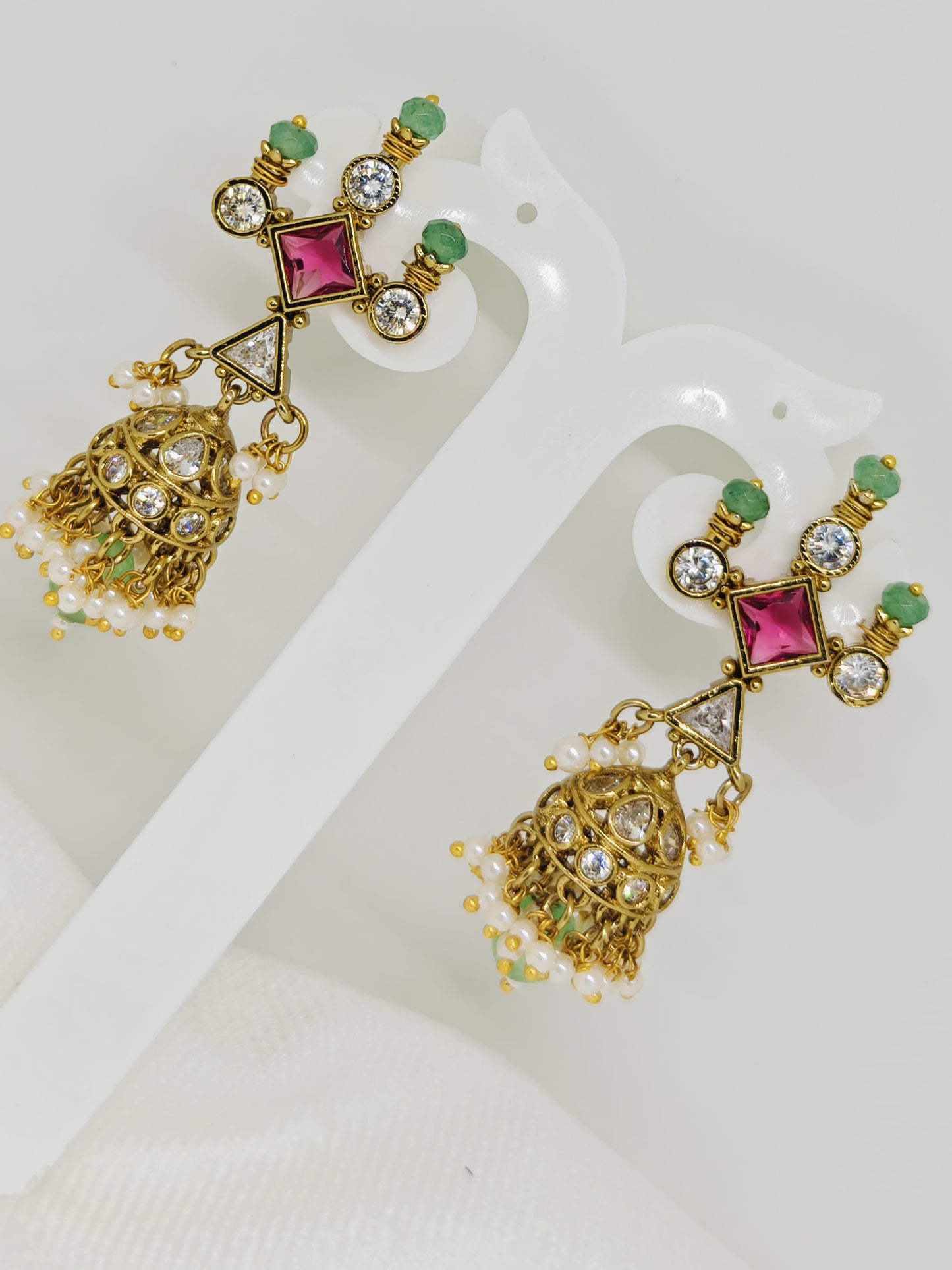 Jadau Kundan Jhumkas