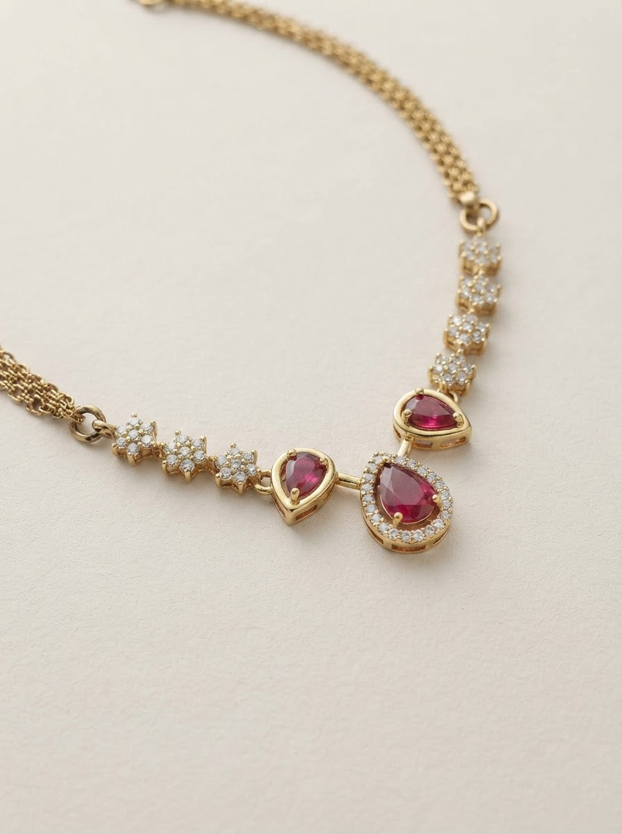 AD Ruby Pink Necklace