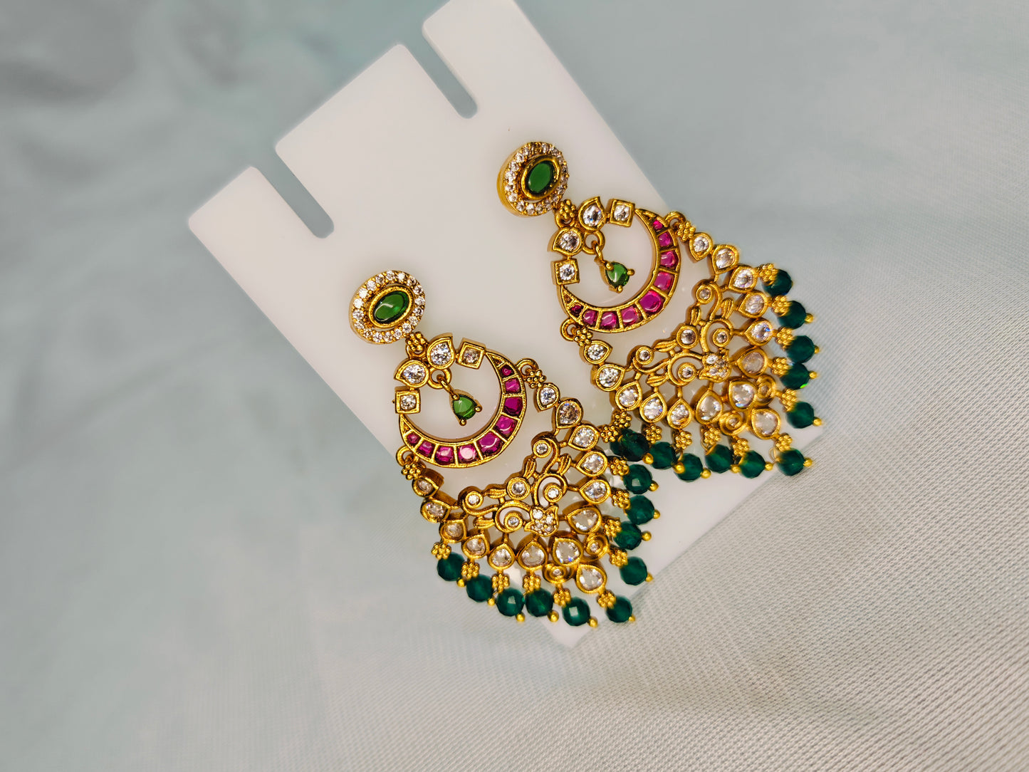 Premium Kundan Chand Bali Earrings