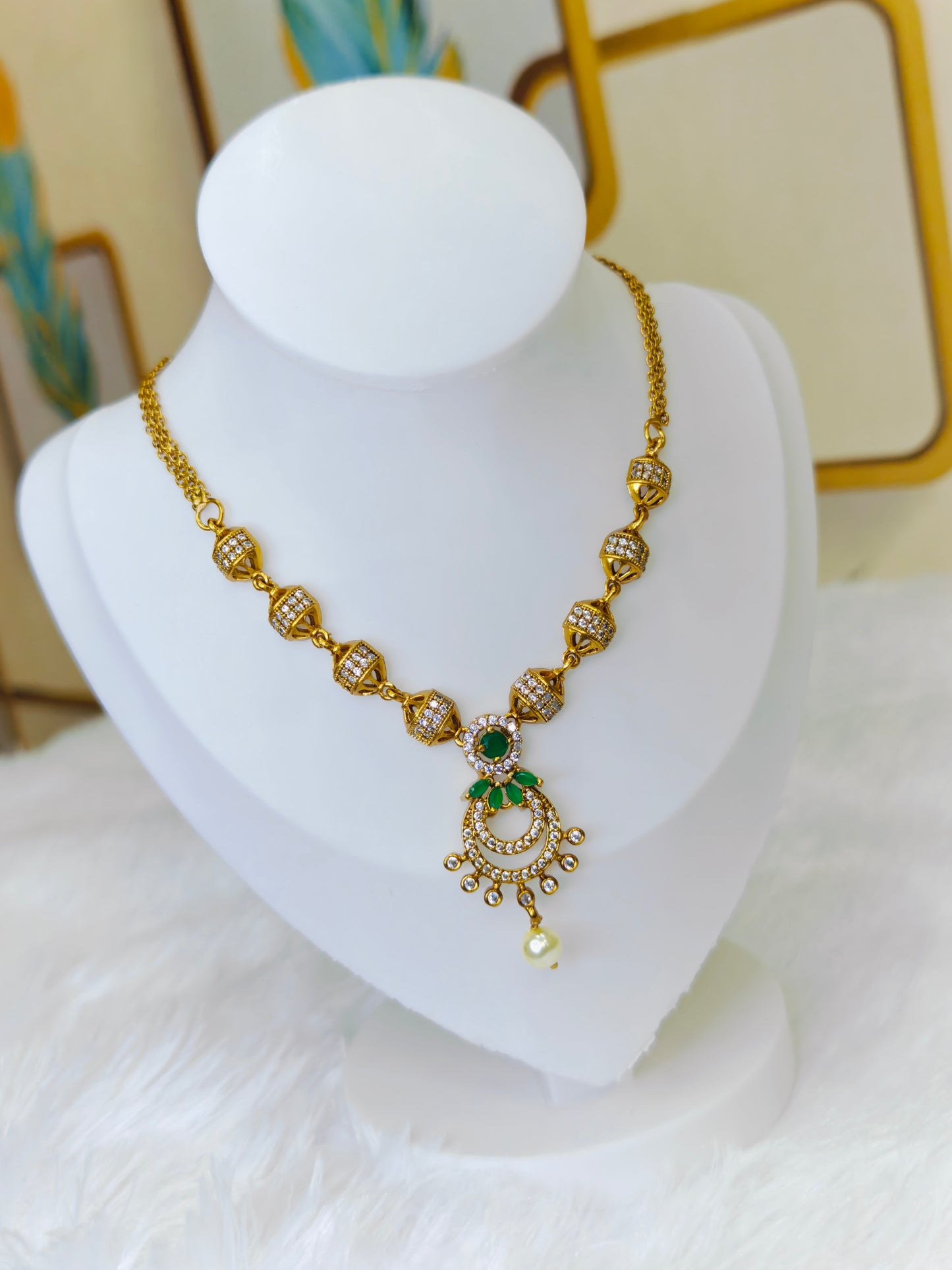 CZ Emerald Necklace