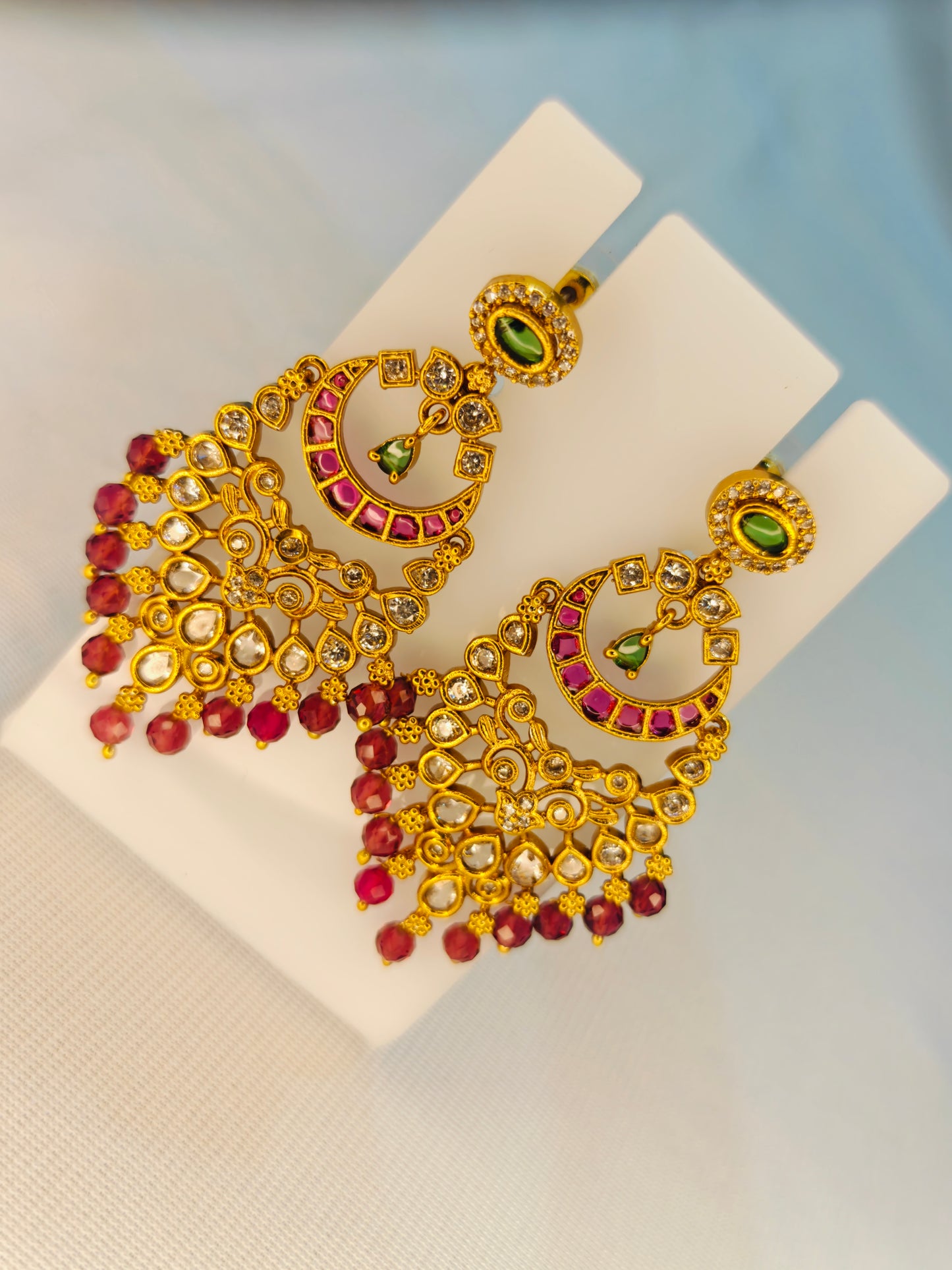 Premium Kundan Chand Bali Earrings