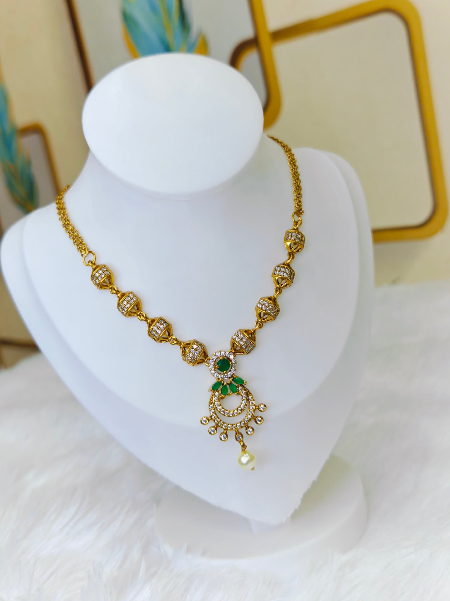 CZ Emerald Necklace
