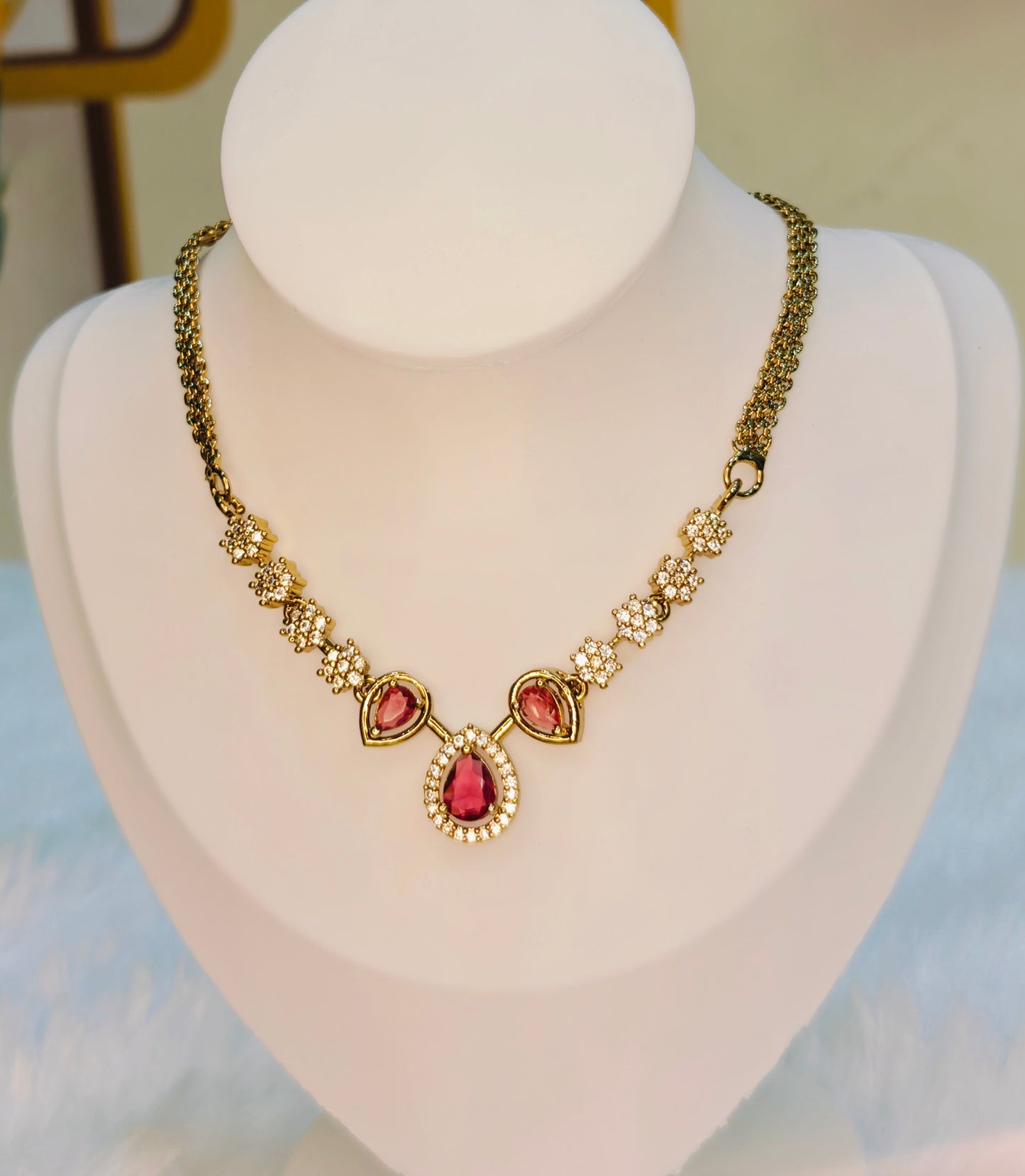 AD Ruby Pink Necklace