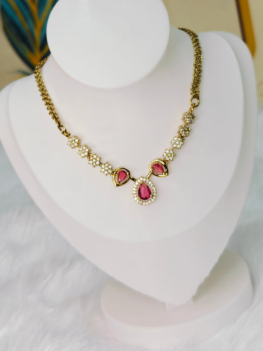 AD Ruby Pink Necklace