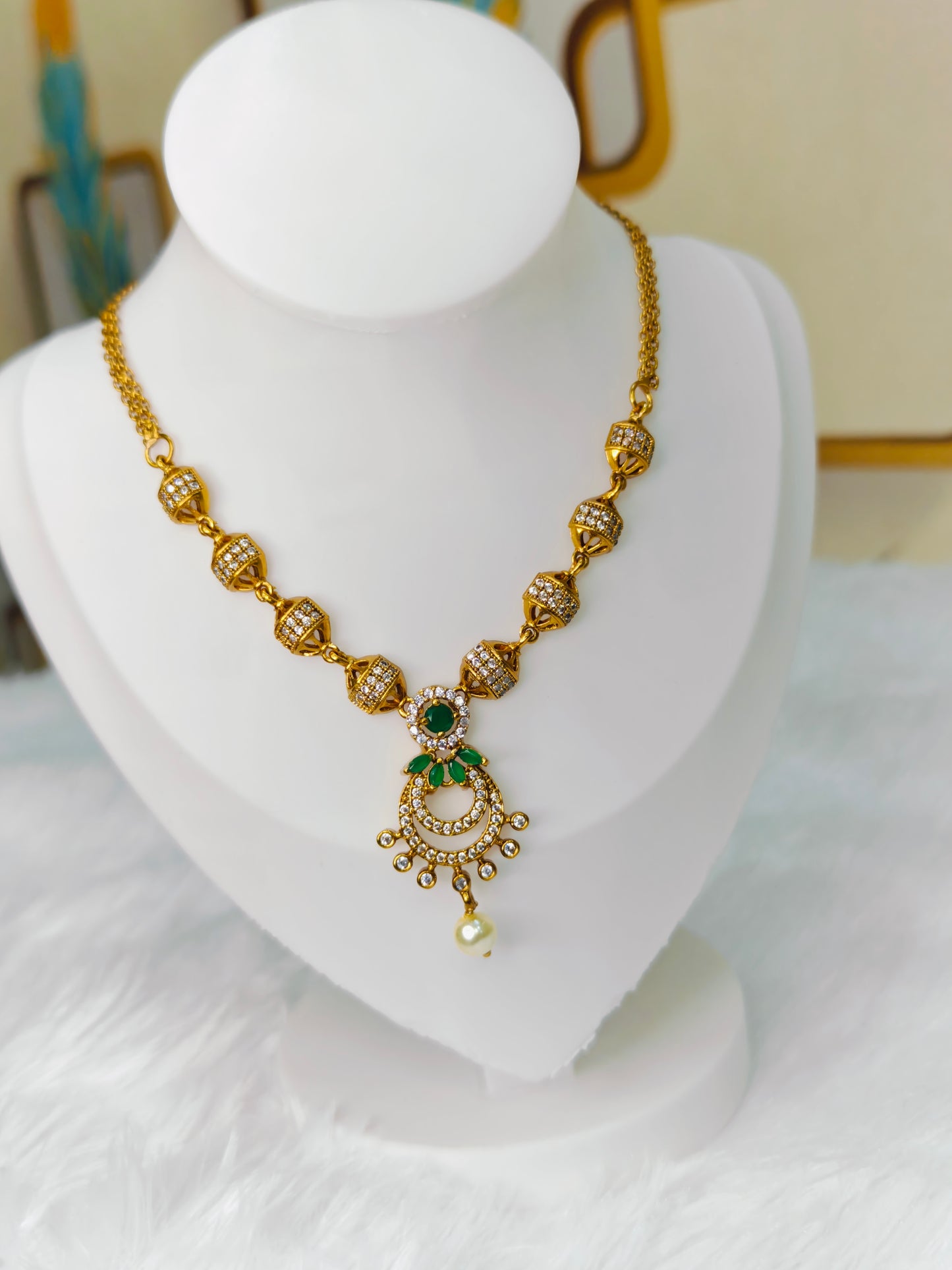 CZ Emerald Necklace