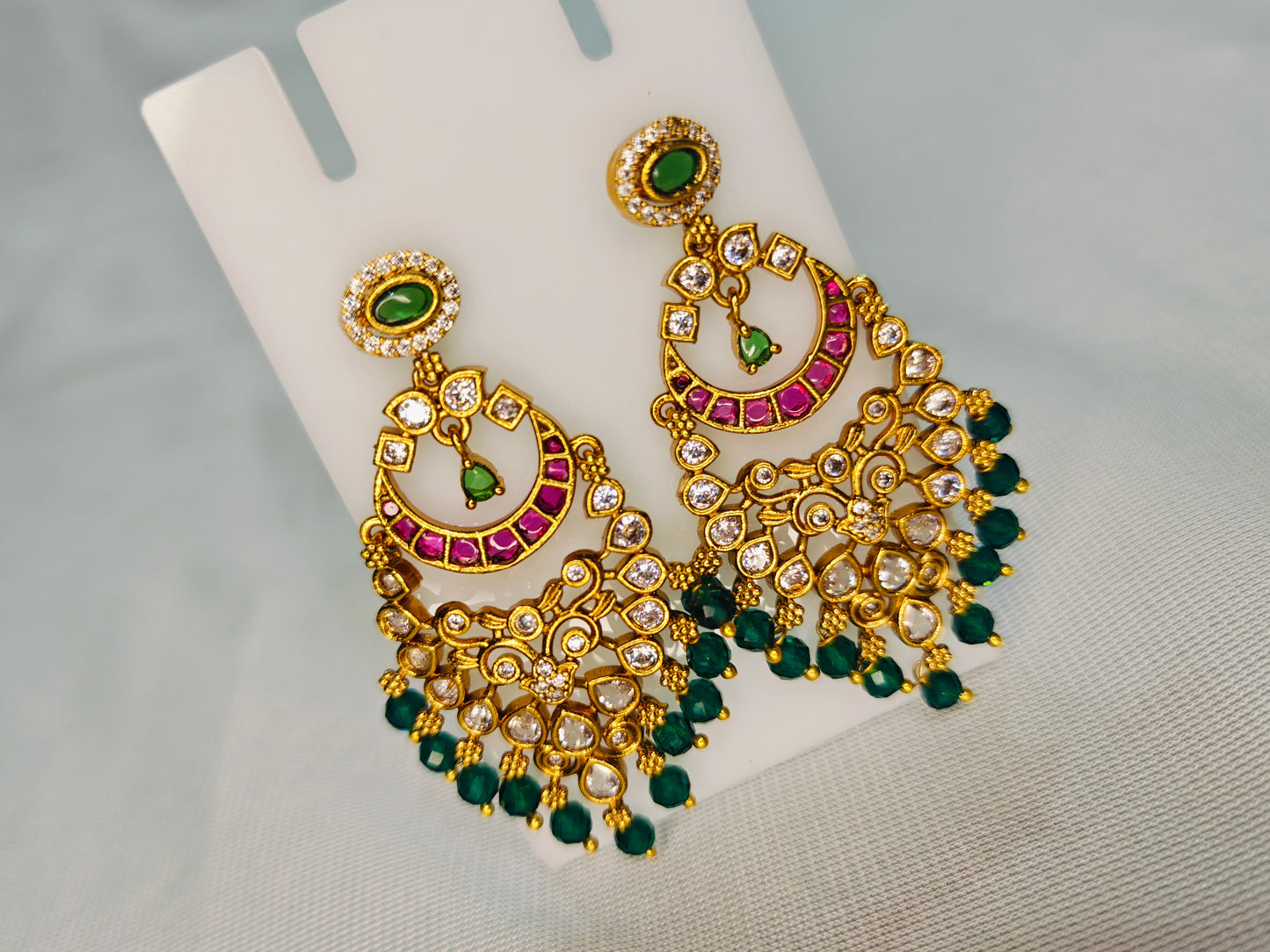 Premium Kundan Chand Bali Earrings