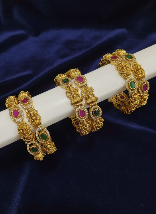 Lakshmi Ruby & Emerald stone bangles